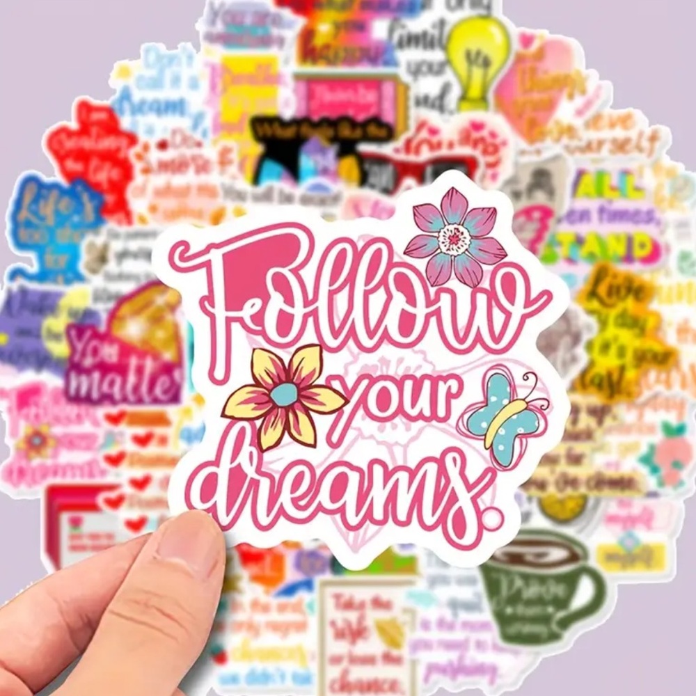 50 inspirational stickers with sayings NEW resellers Vibrant decals